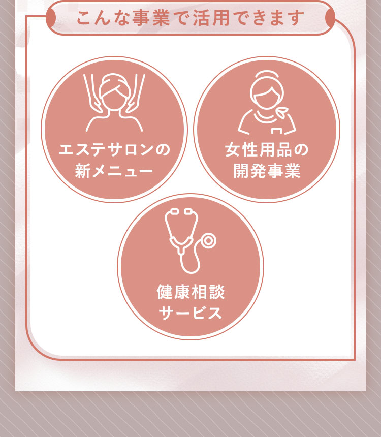 こんな事業で活用できます